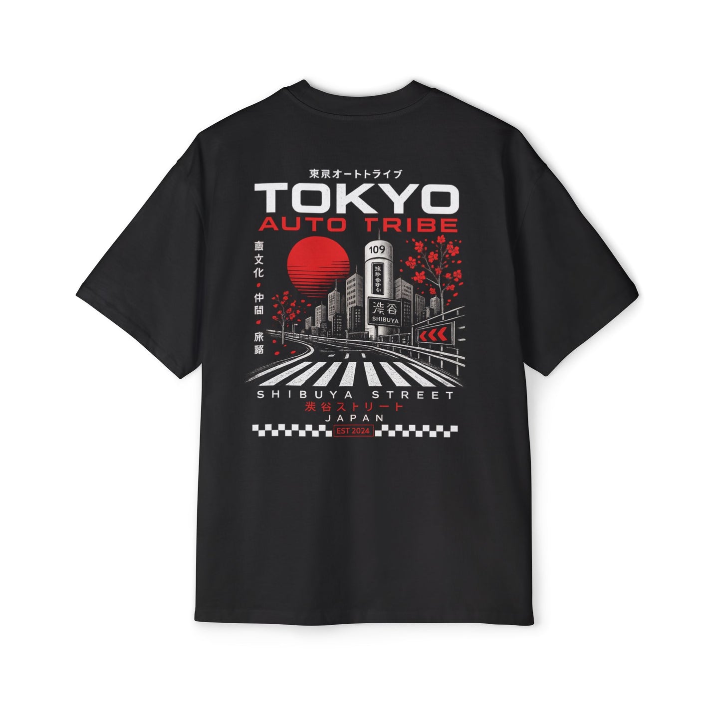 Tokyo Auto Tribe Midnight Crossing Shirt | Japanese Streetwear Tee | Shibuya Japan Graphic T-Shirt | JDM Culture Apparel