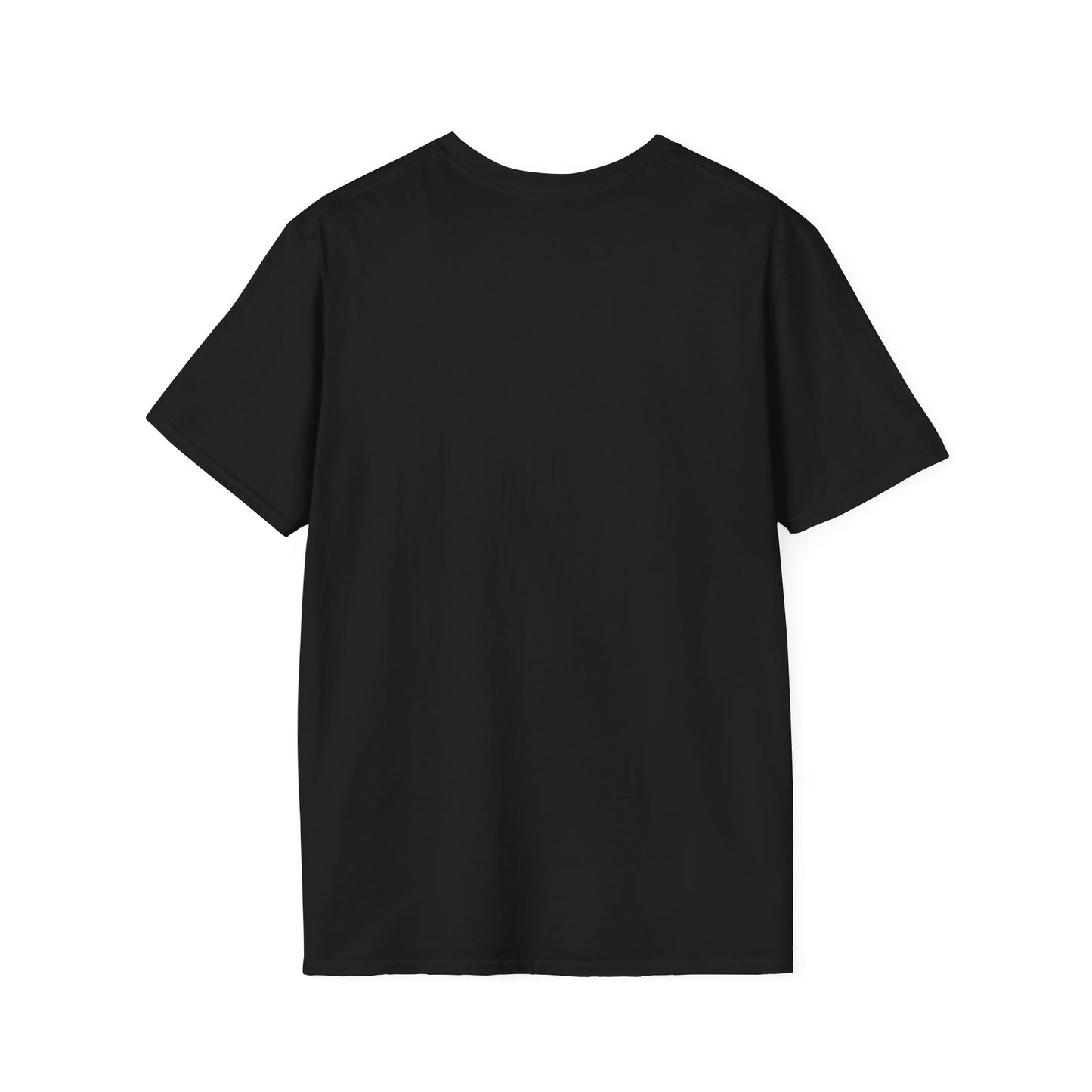 Plain black t-shirt shown from the back, representing the minimalist style of the Passion - New Logo, designed for fans of Japanese car culture and late-night drives.