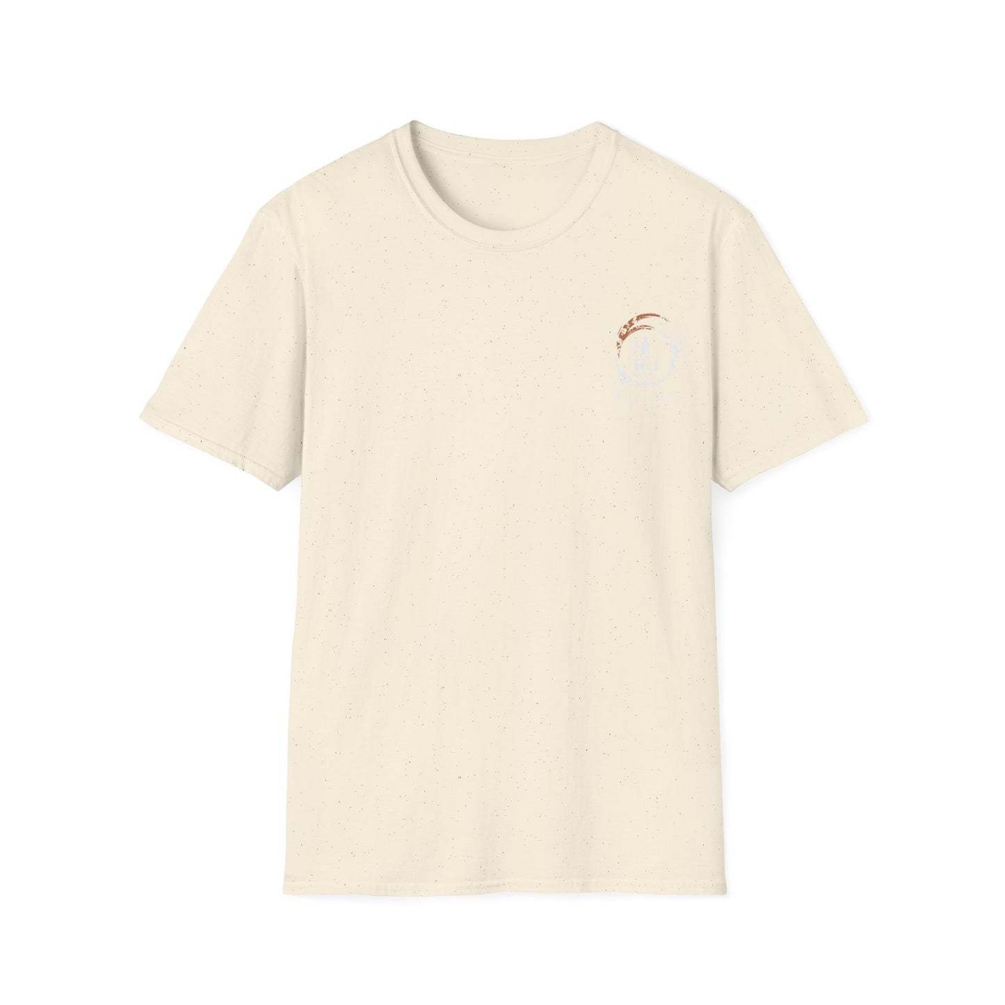 Beige short-sleeve t-shirt with a subtle design featuring the Passion - New Logo, embodying Tokyo Auto Tribe’s spirit for fans of Japanese car culture and late-night drives.