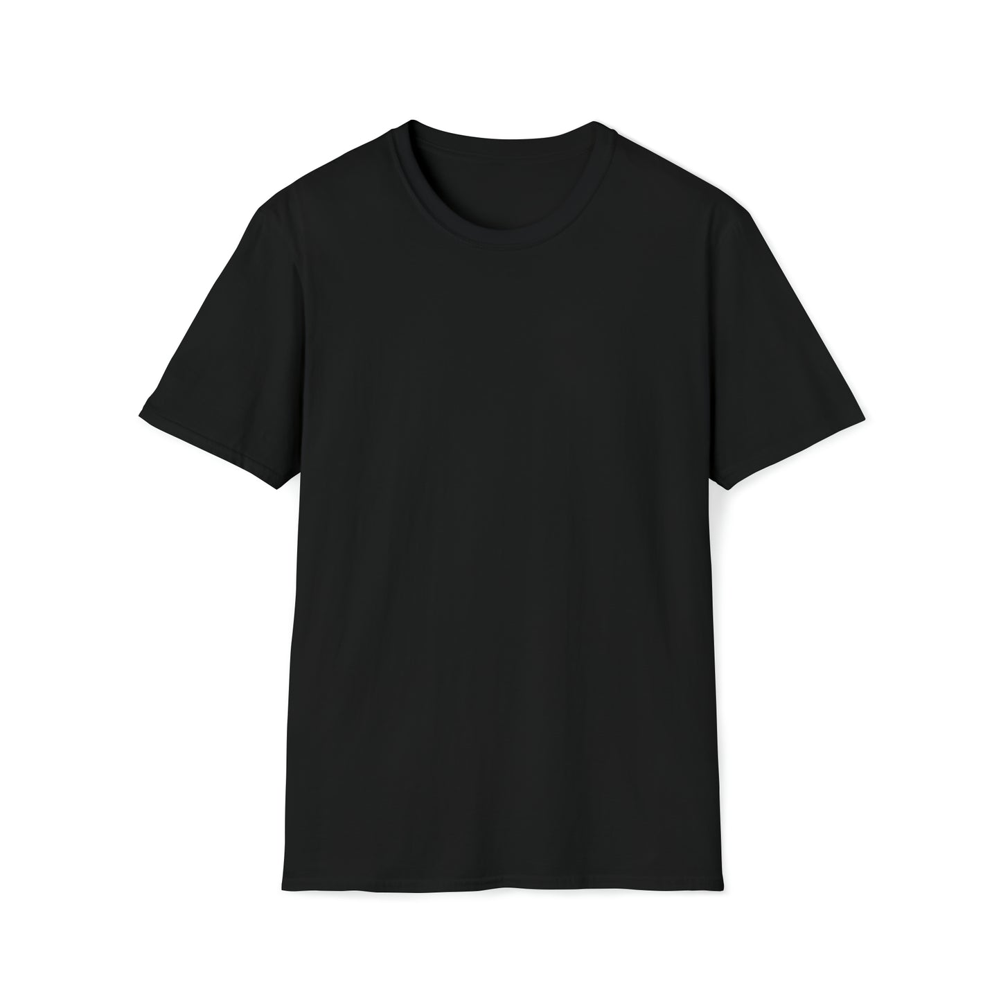 Black Unisex Softstyle T-Shirt with a classic crew neck and short sleeves, designed for comfort and style, perfect for casual wear inspired by car culture enthusiasts.