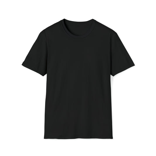 Black Unisex Softstyle T-Shirt with a classic crew neck and short sleeves, designed for comfort and style, perfect for casual wear inspired by car culture enthusiasts.
