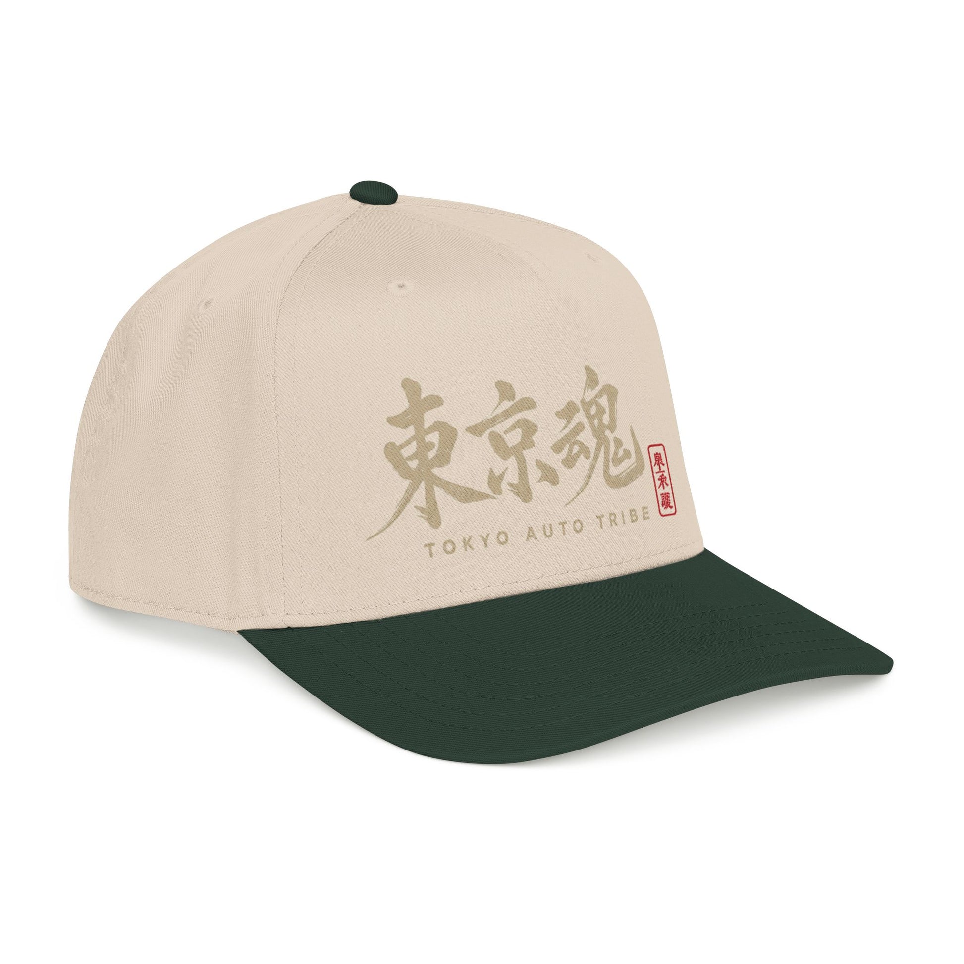 Tokyo Soul dad hat with 東京魂 brushstroke embroidery — JDM cap by Tokyo Auto Tribe