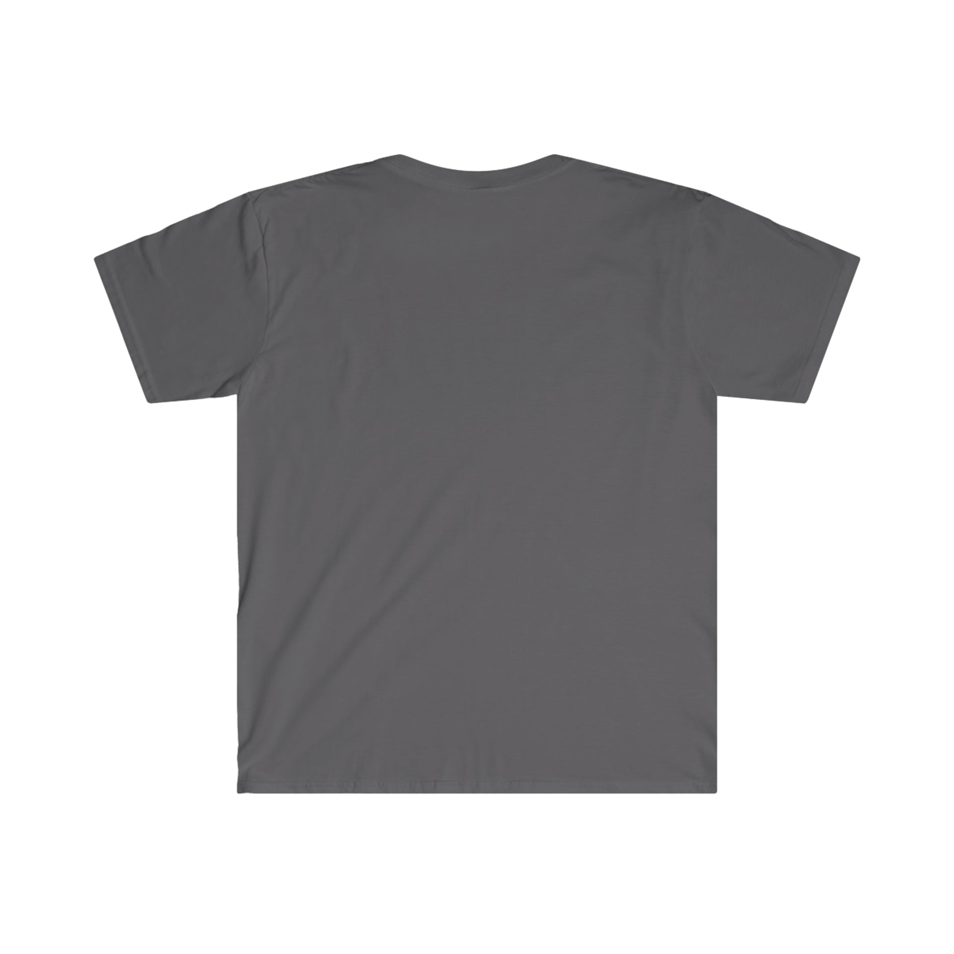 Plain dark gray short-sleeve t-shirt displayed from the back, featuring a comfortable fit and clean design, part of the Touge Legends (more colors) collection for Japanese car culture enthusiasts.