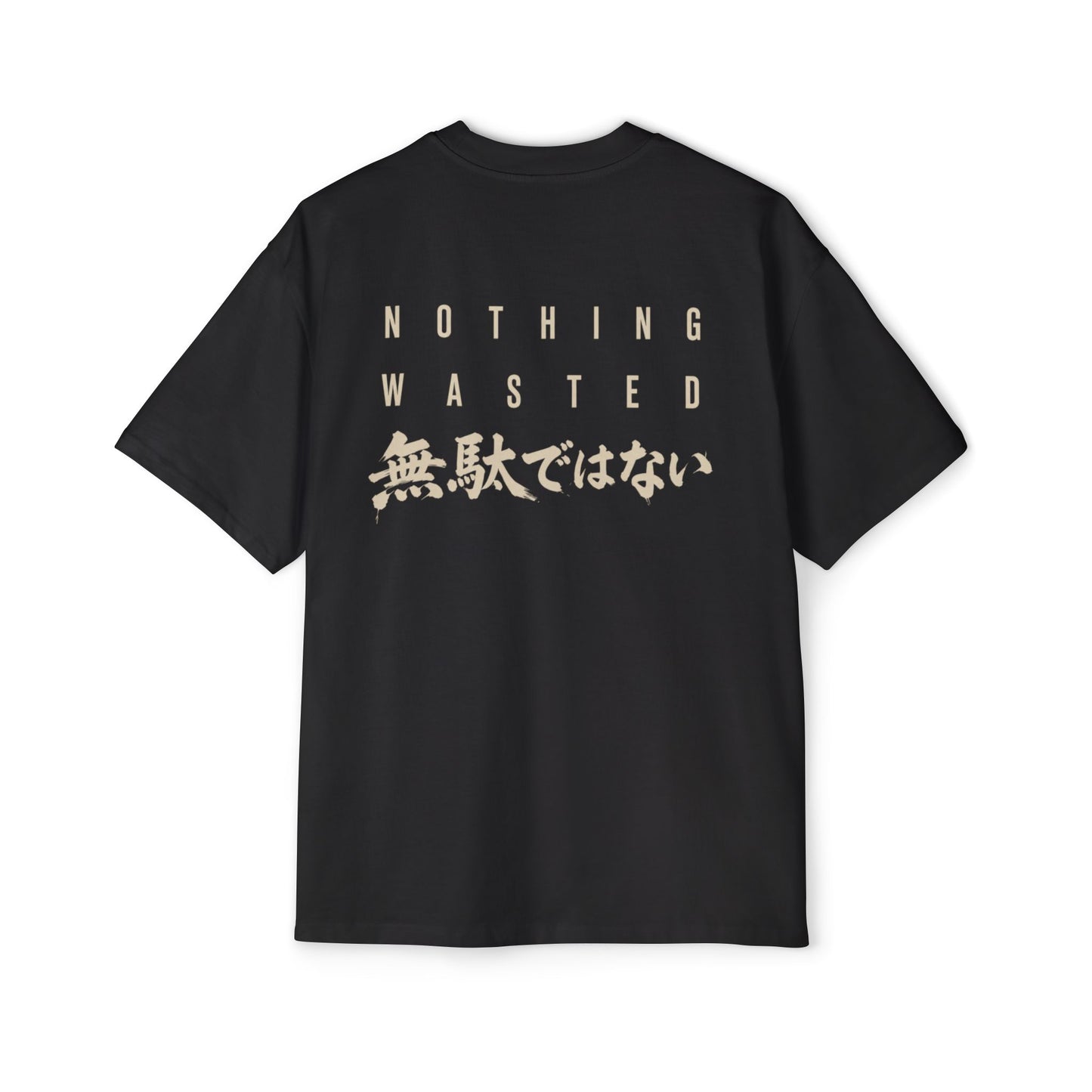 Nothing Wasted tee with brush calligraphy design by Tokyo Auto Tribe