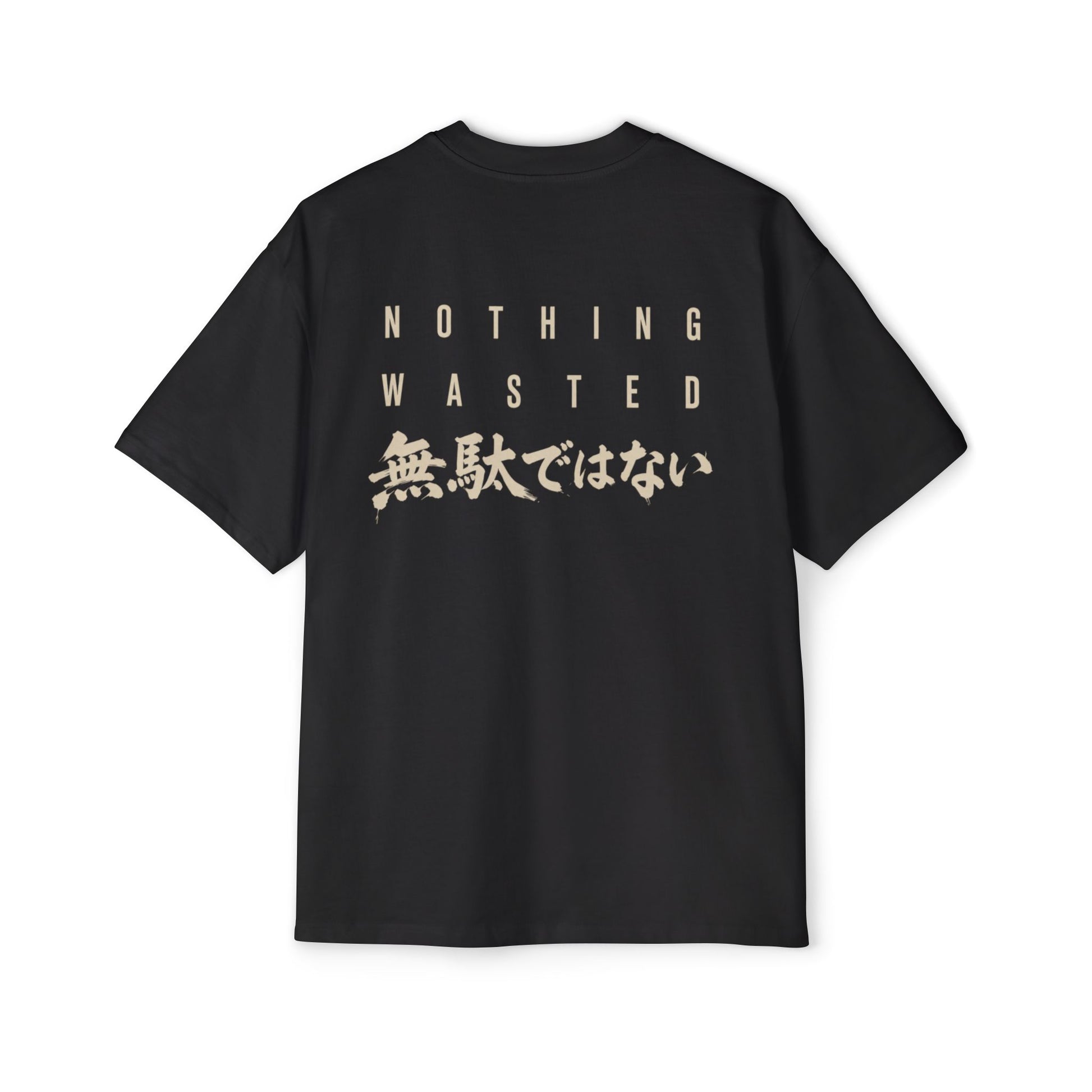 Nothing Wasted tee with brush calligraphy design by Tokyo Auto Tribe