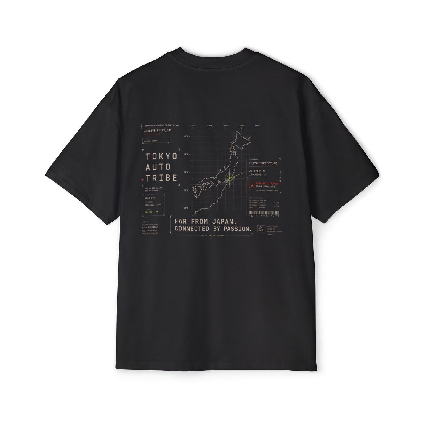 Archive Entry_001 T-shirt with Japanese coordinates design by Tokyo Auto Tribe