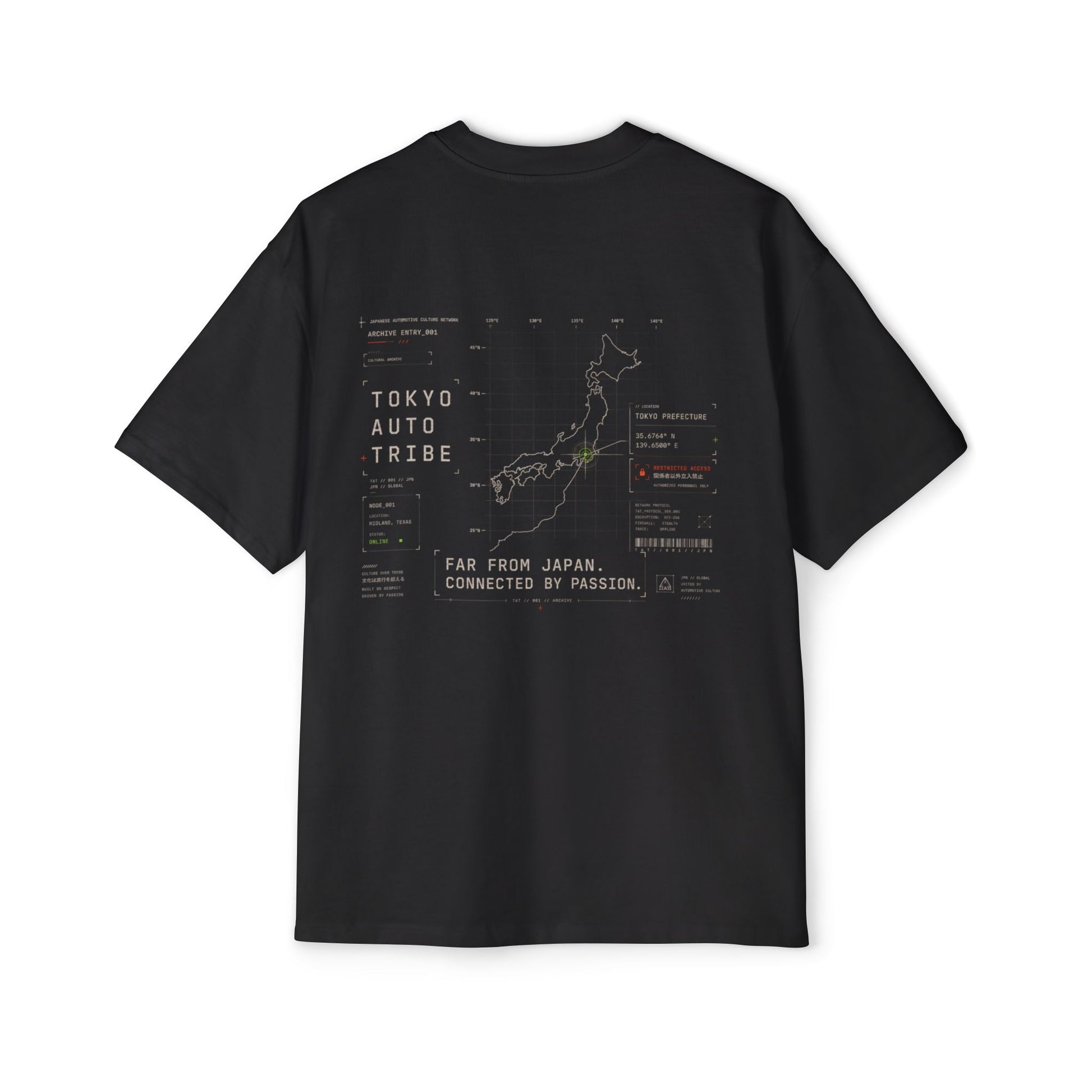 Archive Entry_001 T-shirt with Japanese coordinates design by Tokyo Auto Tribe